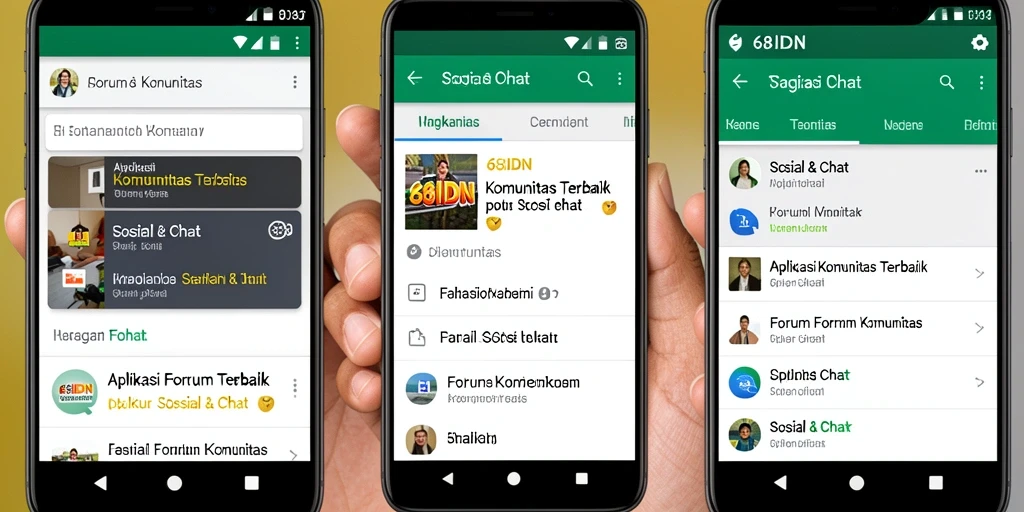 Tampilan antarmuka 68IDN yang menarik untuk Forum Komunitas.