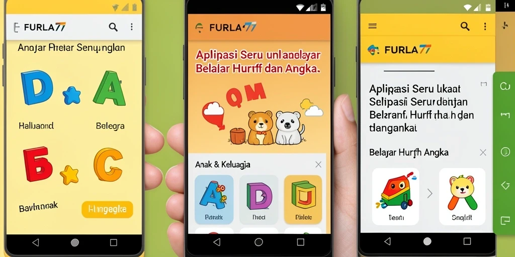 Tampilan menarik dan interaktif dari aplikasi FURLA77.