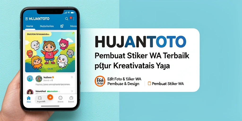 Antarmuka HUJANTOTO yang ramah pengguna untuk pembuatan stiker.