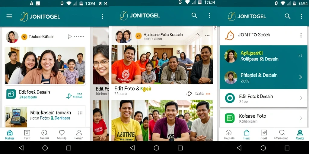 Antarmuka aplikasi JONITOGEL untuk kolase foto yang menarik.