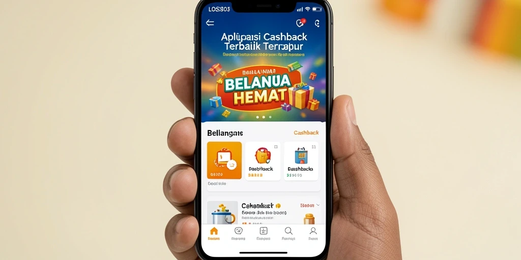 Tampilan antarmuka aplikasi LOS303 yang memudahkan navigasi cashback.