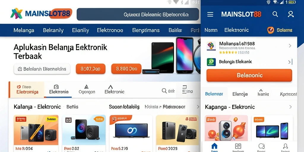 Antarmuka MAINSLOT88 dengan berbagai pilihan produk elektronik.