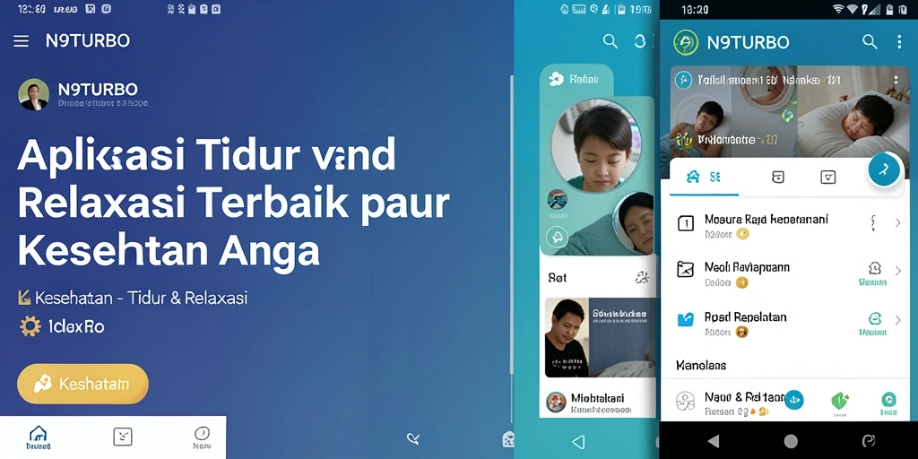 Antarmuka N9TURBO menampilkan fitur tidur dan relaksasi yang intuitif.