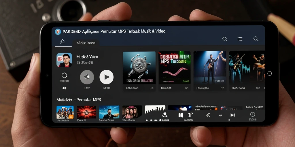 Tampilan antarmuka PAKDE4D dengan fitur Pemutar MP3 yang menarik.
