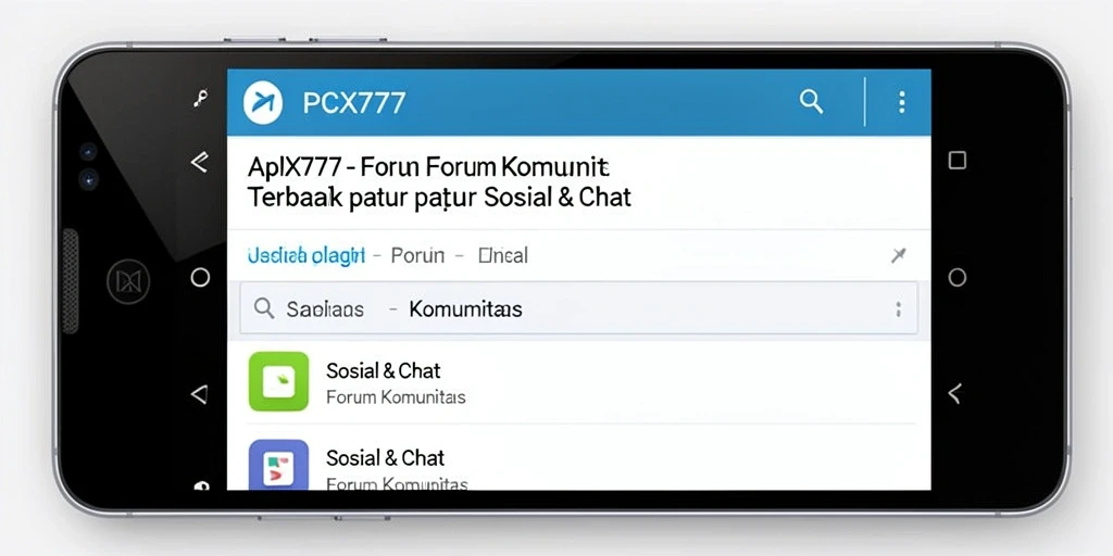 Antarmuka aplikasi PCX777 dengan fungsi Forum Komunitas yang interaktif.