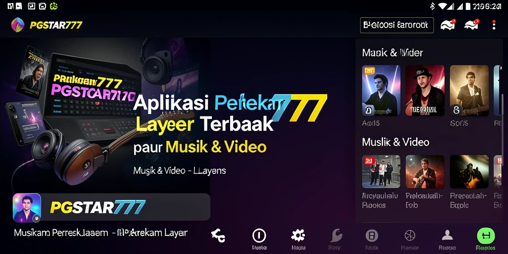 Antarmuka PGSTAR777 yang sederhana dan mudah digunakan saat merekam layar.