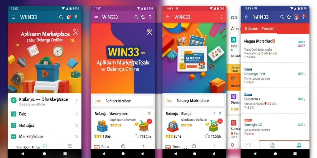 Tampilan antarmuka WIN33 yang intuitif untuk belanja online.